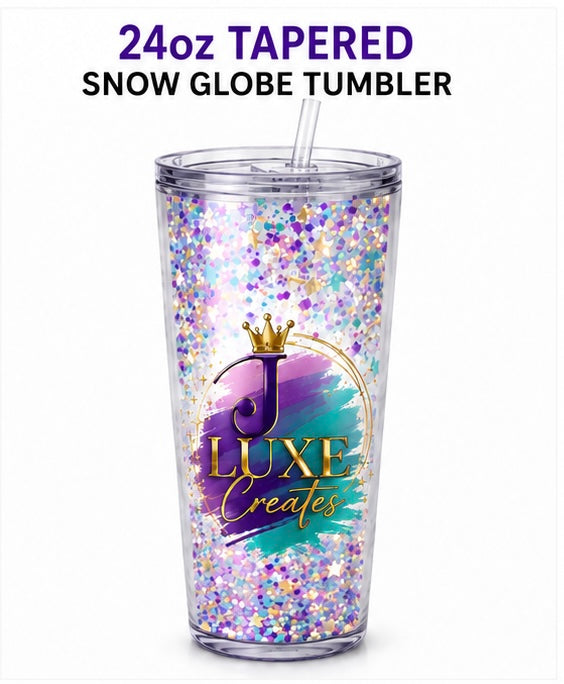 24oz Custom Snow Globe Tumbler